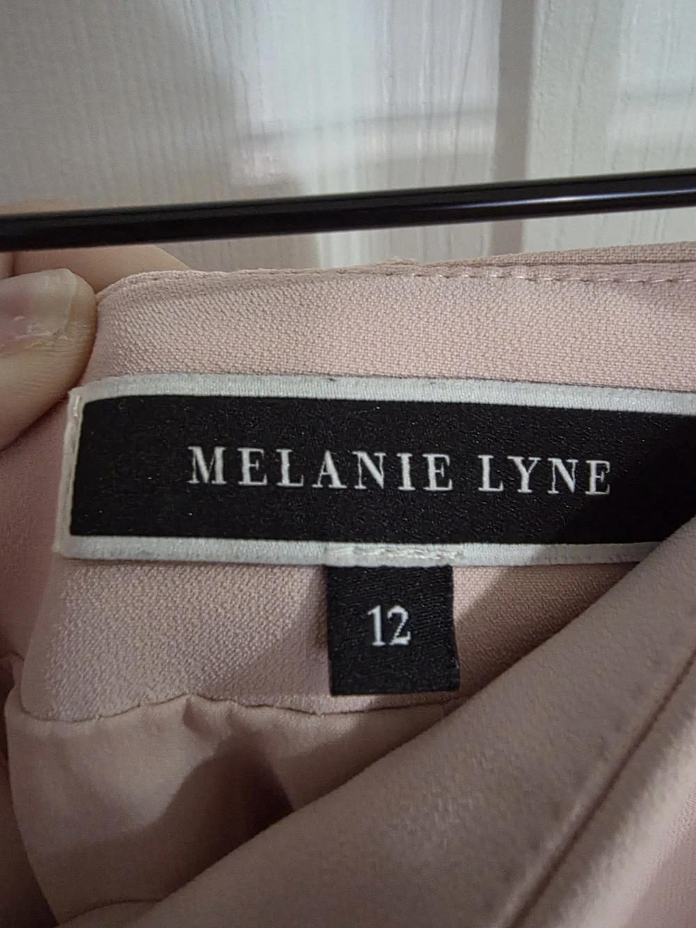 Tailored Blush Pencil Skirt with Back Zip - Picture 4 of 4
